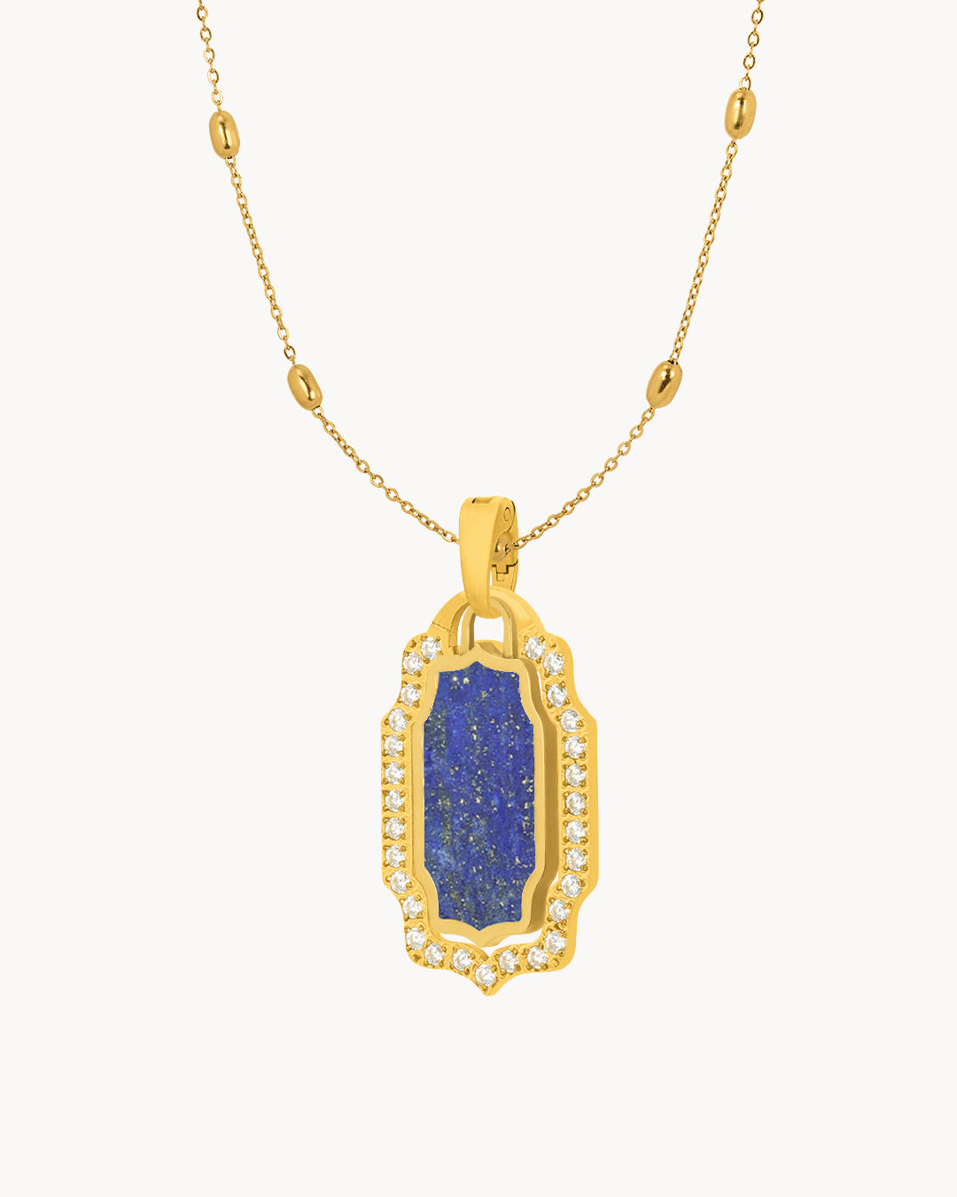 Mvintage Bizzilla Courage Lapis Lazuli Pendant Set