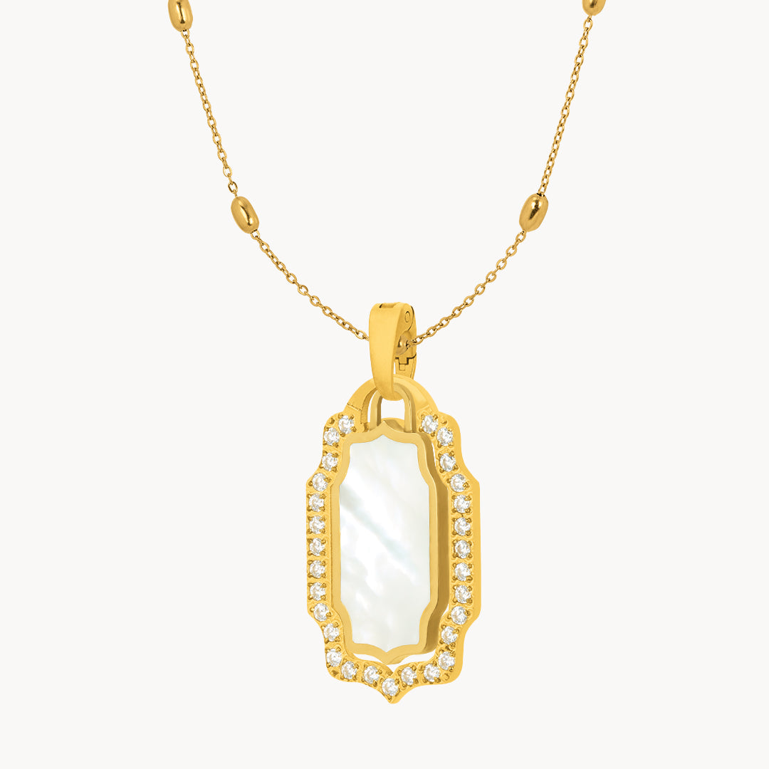 Mvintage Bizzilla Protection Mother Of Pearl Pendant Set