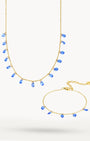 Blue Teardrop Choker Set