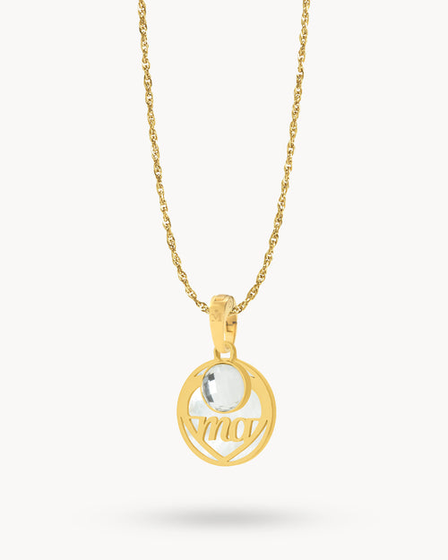 Ma Dainty Protection Birthstone Necklace Set