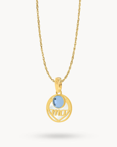 Ma Dainty Protection Birthstone Necklace Set