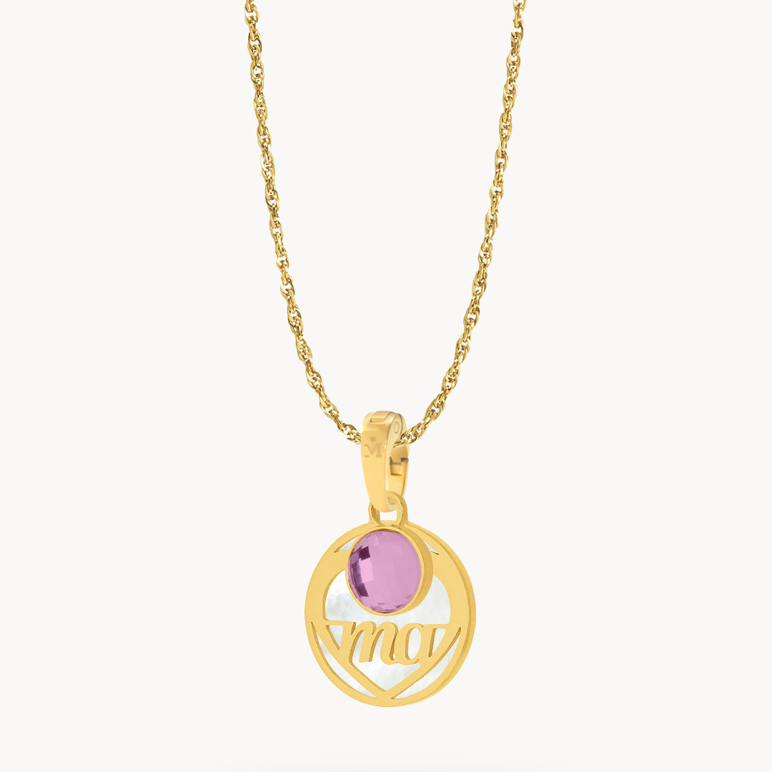 Ma Dainty Protection Birthstone Necklace Set