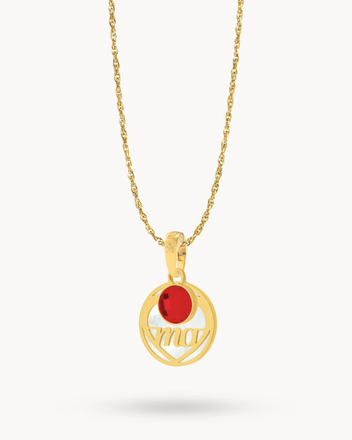 Ma Dainty Protection Birthstone Necklace Set