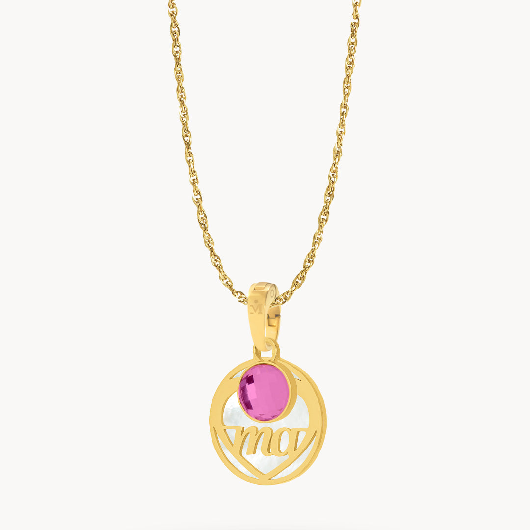 Ma Dainty Protection Birthstone Necklace Set