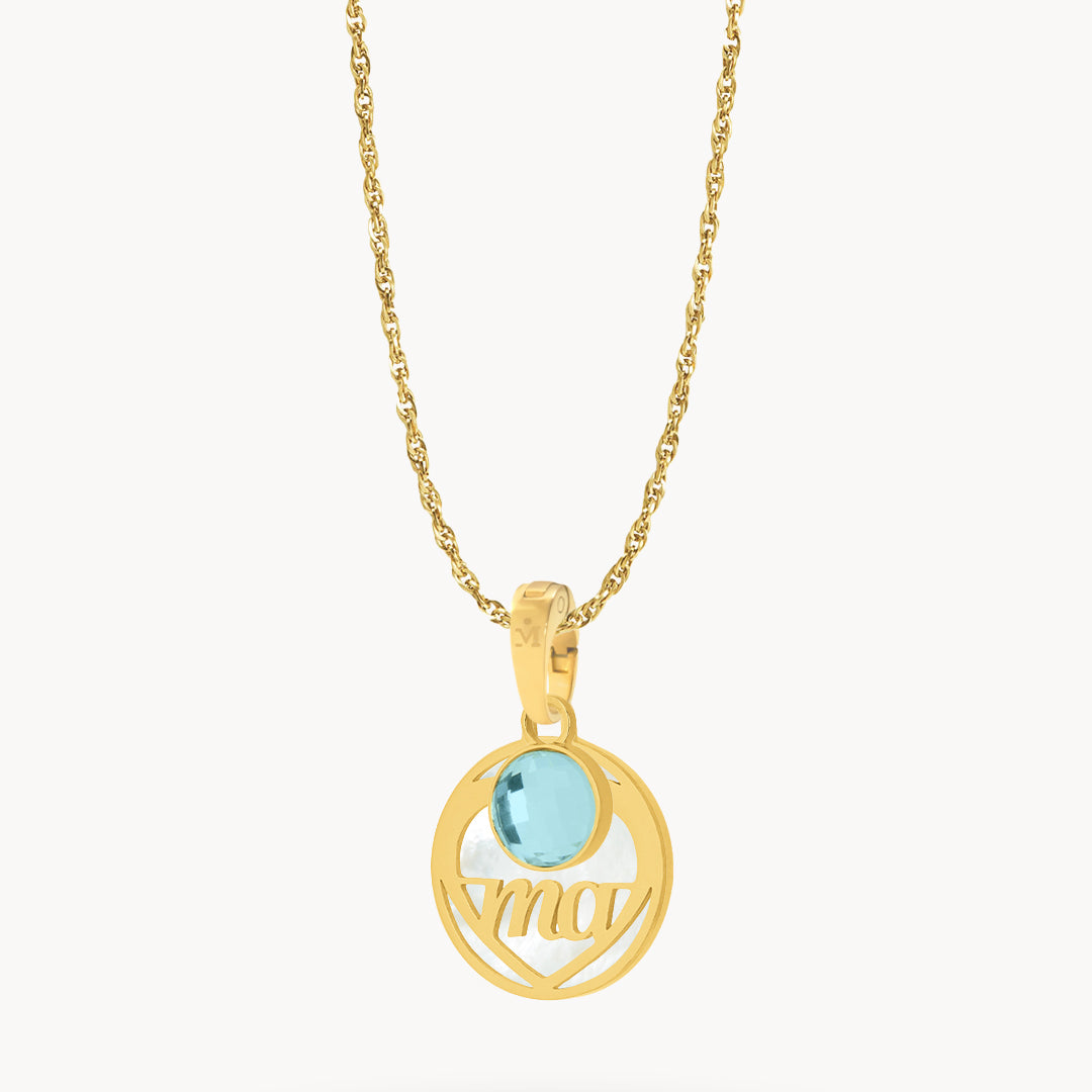 Ma Dainty Protection Birthstone Necklace Set