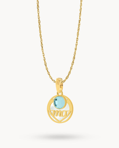 Ma Dainty Protection Birthstone Necklace Set