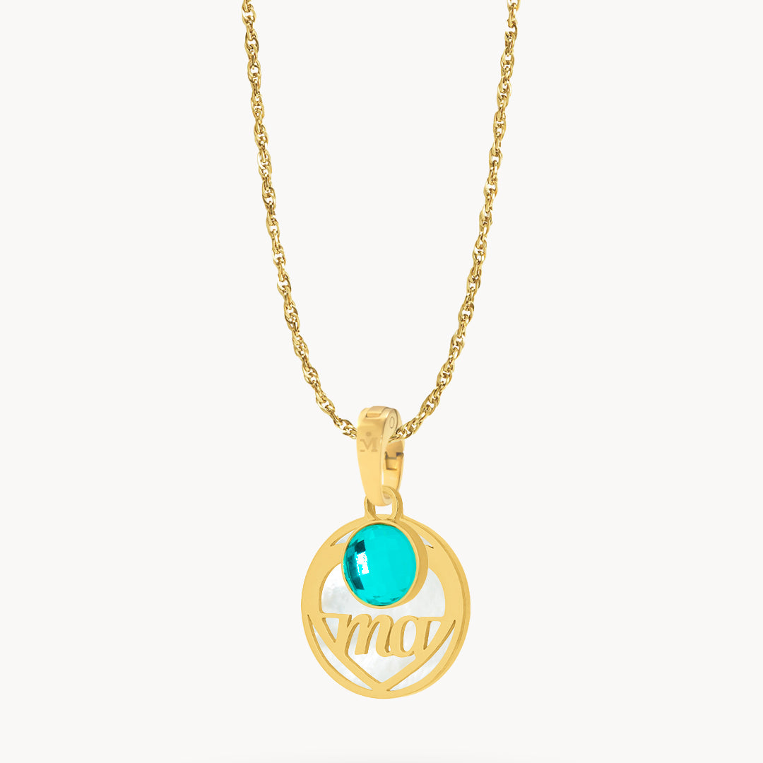 Ma Dainty Protection Birthstone Necklace Set