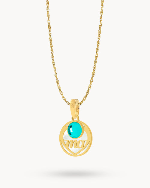 Ma Dainty Protection Birthstone Necklace Set