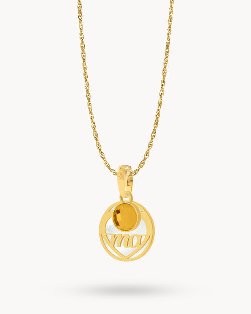 Ma Dainty Protection Birthstone Necklace Set