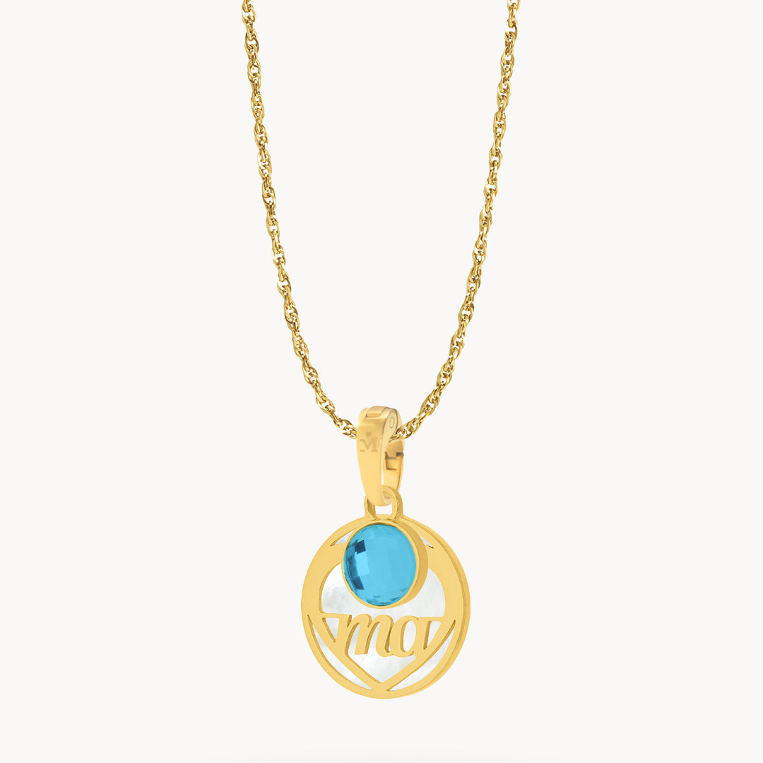 Ma Dainty Protection Birthstone Necklace Set