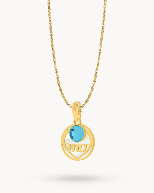Ma Dainty Protection Birthstone Necklace Set