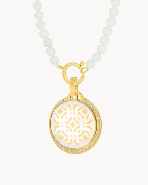 Bizzilla Engravable Halo Necklace Set