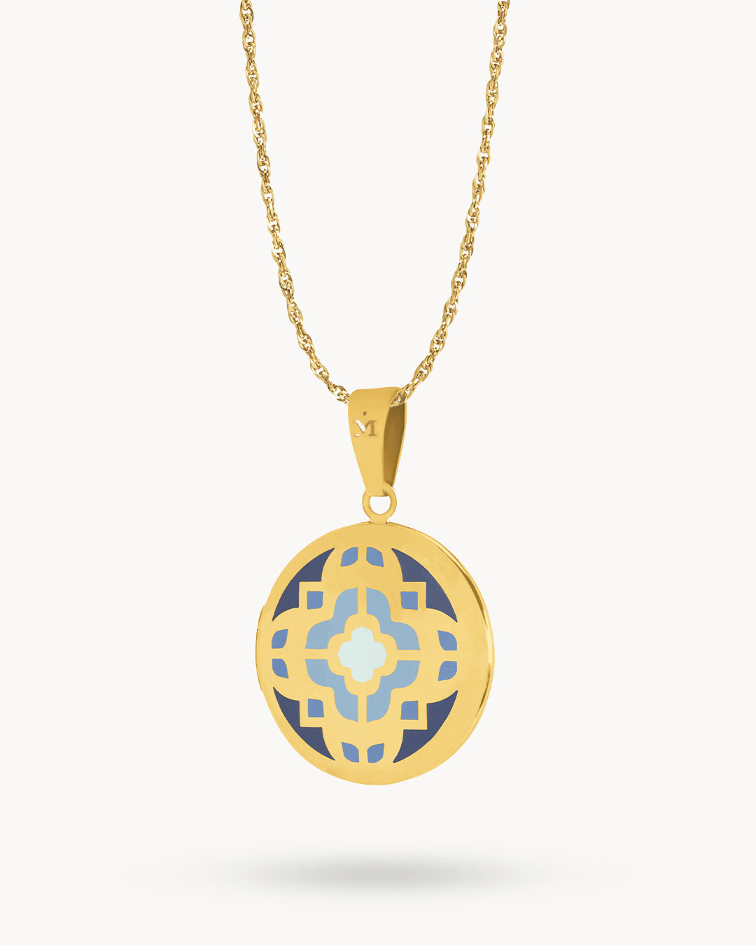 Blue Bizzilla Locket Necklace Set