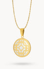 White Bizzilla Locket Necklace Set