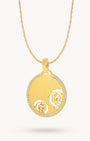 Rose Engravable Halo Necklace Set