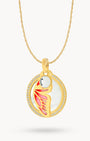 Butterfly Protection Birthstone Halo Necklace Set