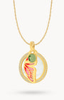 Butterfly Protection Birthstone Halo Necklace Set