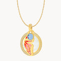 Butterfly Protection Birthstone Halo Necklace Set