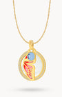 Butterfly Protection Birthstone Halo Necklace Set