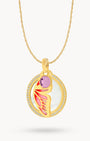 Butterfly Protection Birthstone Halo Necklace Set