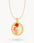 Butterfly Protection Birthstone Halo Necklace Set