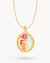 Butterfly Protection Birthstone Halo Necklace Set