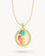 Butterfly Protection Birthstone Halo Necklace Set