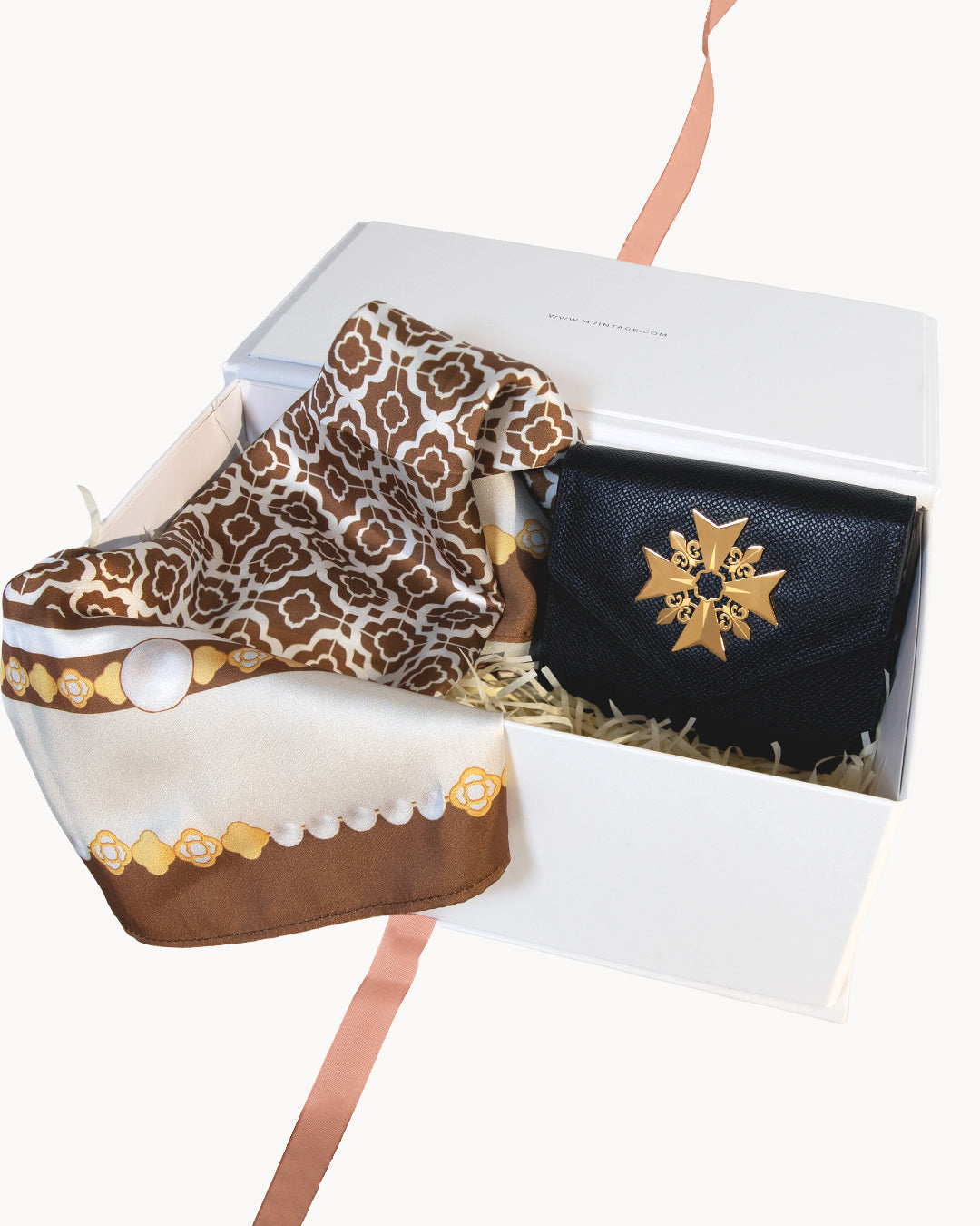 Bizzilla Brown Scarf and Kavallieri Wallet Set