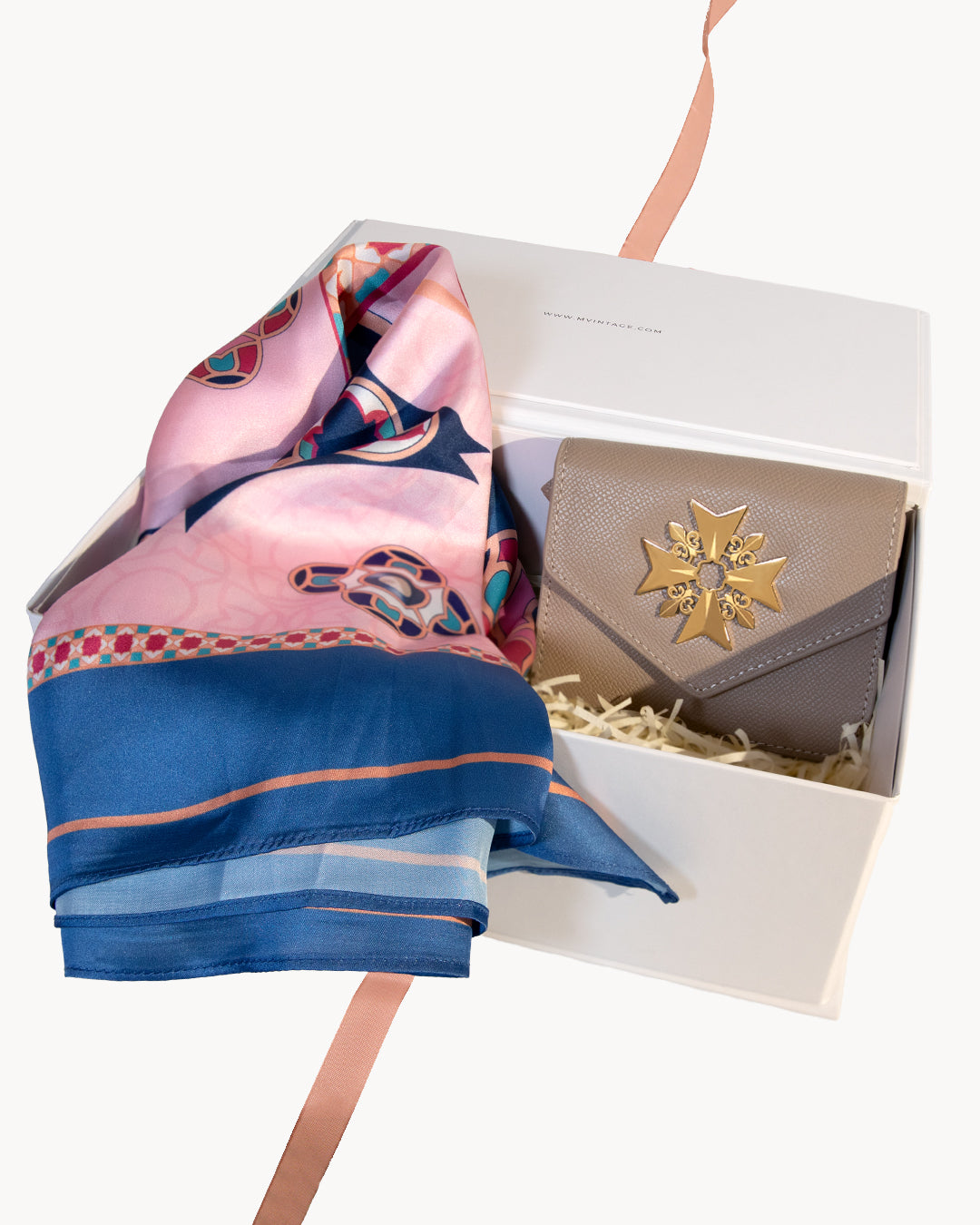 Maduma Blue Scarf and Kavallieri Wallet Set