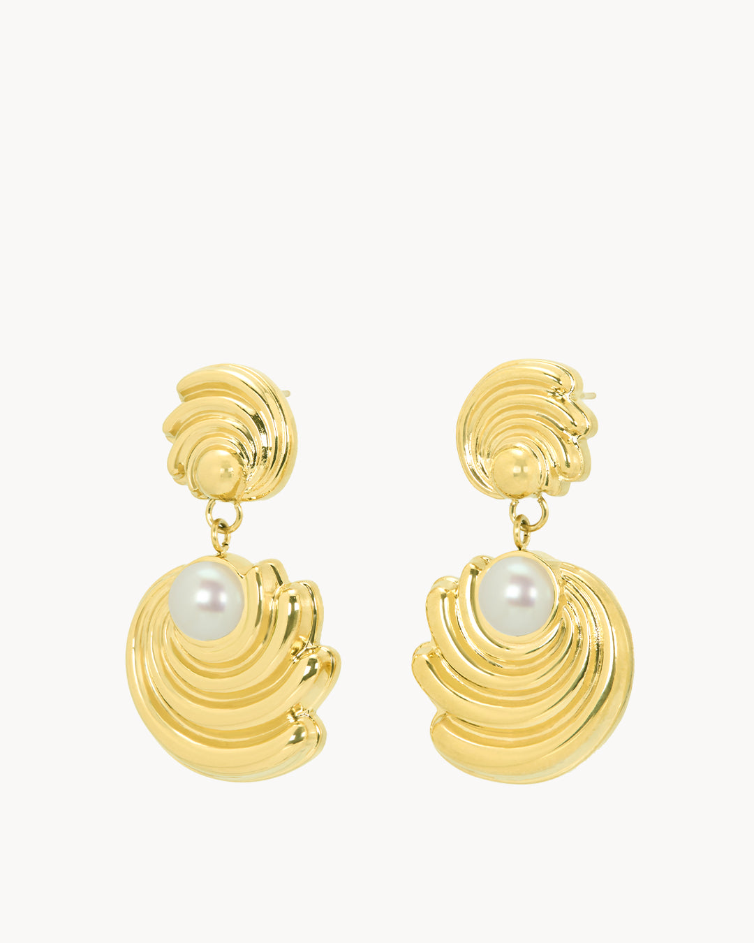 Timeless Pearl Bebbuxu Tond Dangling Earrings