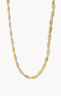 Double Snake Gold And Silver Chain Necklace