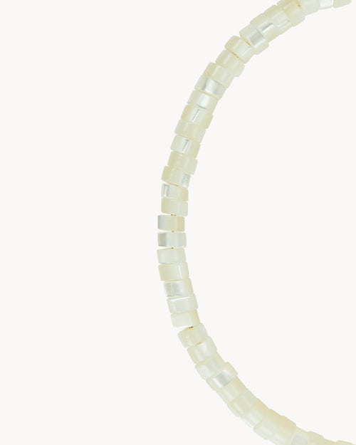 White Protection Mother of Pearl Anklet