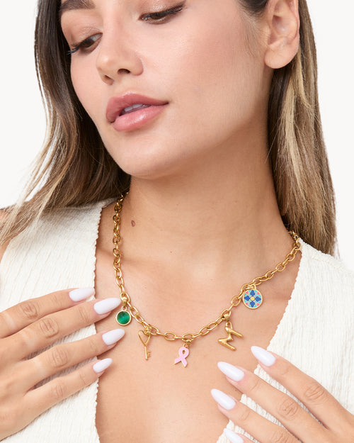 Pink Ribbon Charm