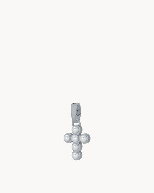 Timeless Pearl Salib Silver Charm