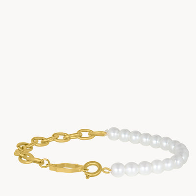 Bold Timeless Pearl Charm Bracelet