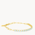 March Birthstone Peace Starlight Charm Bracelet