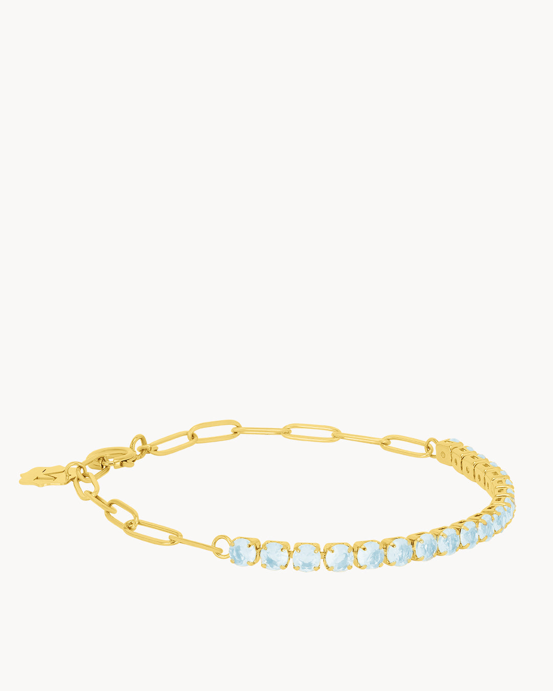 March Birthstone Peace Starlight Charm Bracelet