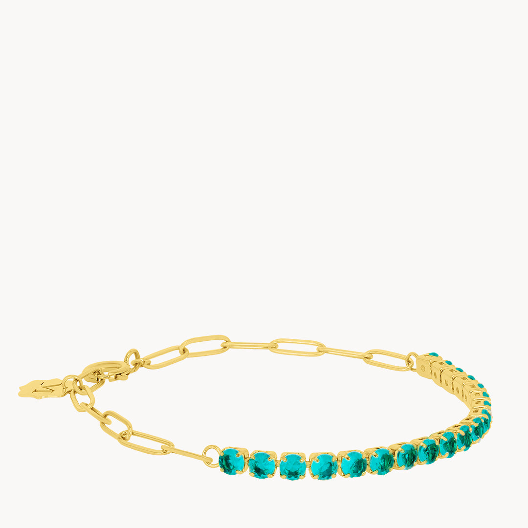 May Birthstone Friendship Starlight Charm Bracelet