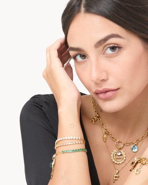 May Birthstone Friendship Starlight Charm Bracelet