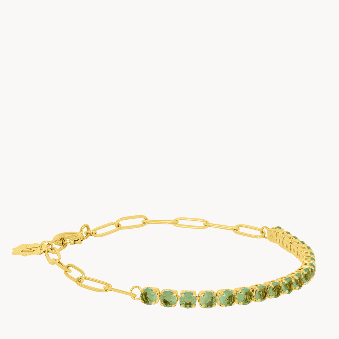 August Birthstone Beauty Starlight Charm Bracelet