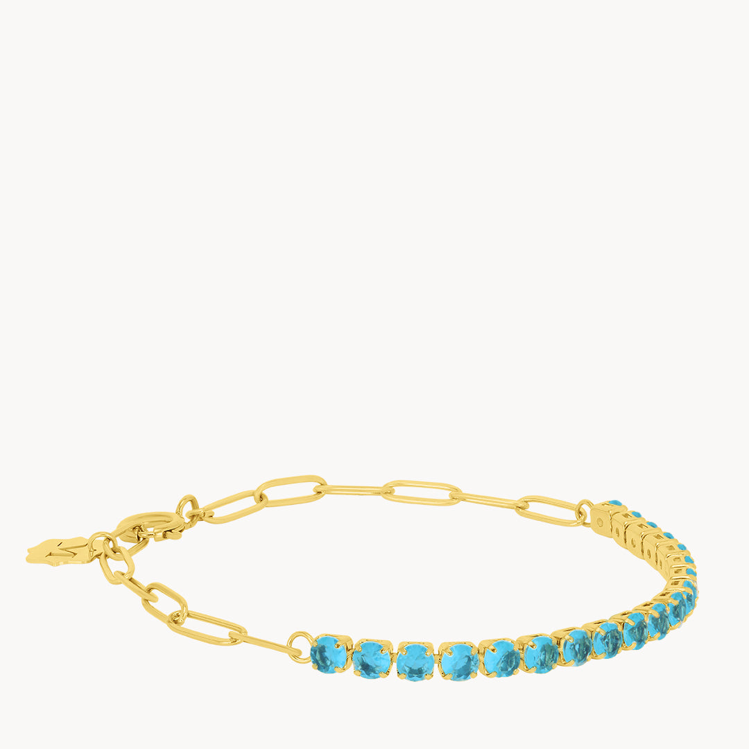 September Birthstone Wisdom Starlight Charm Bracelet