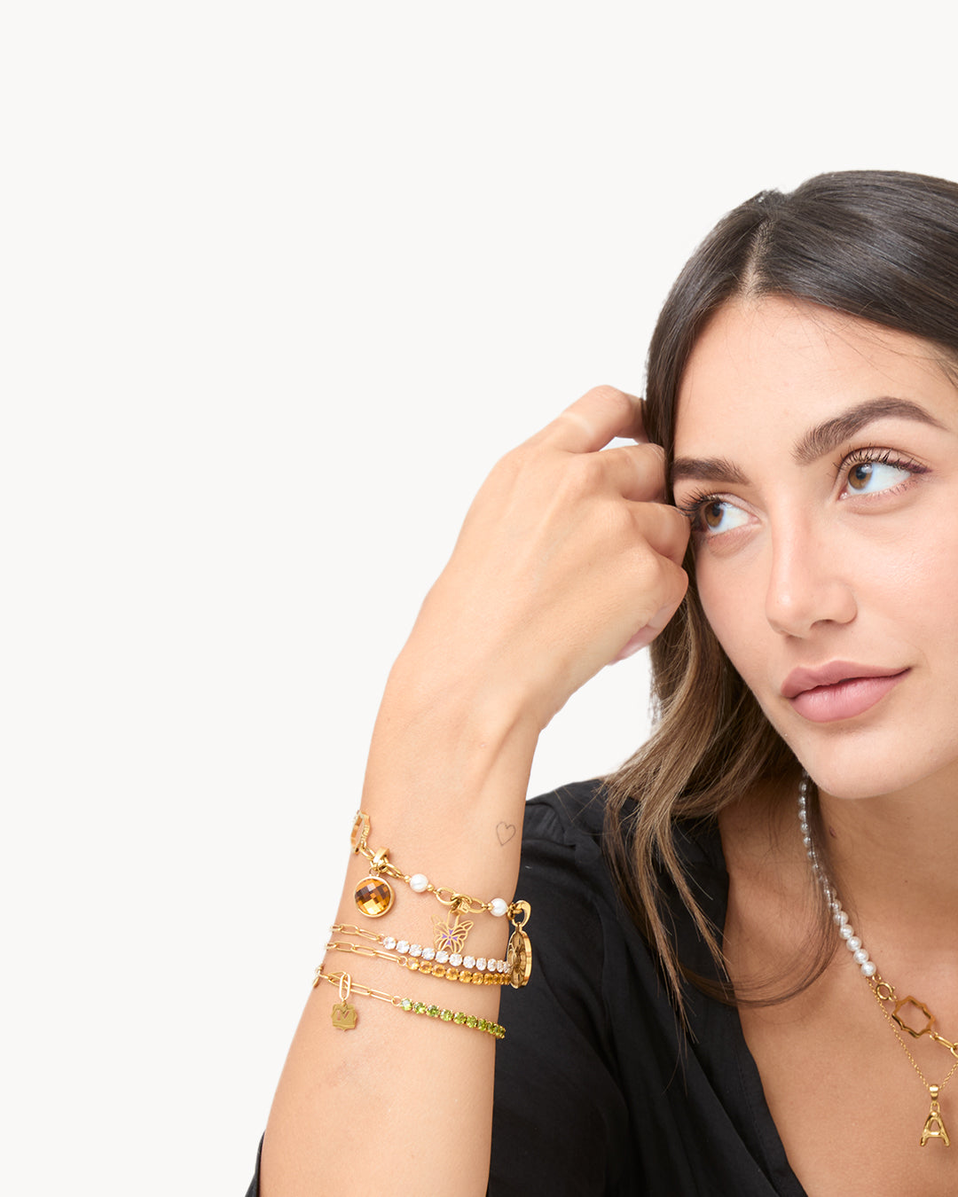 April Birthstone Hope Starlight Charm Bracelet