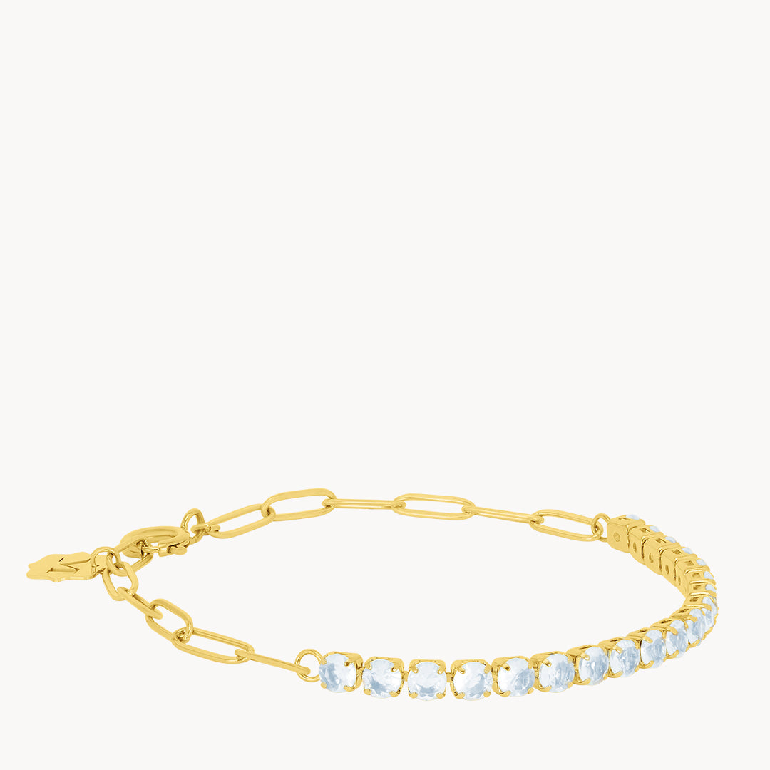 December Birthstone Uniqueness Starlight Charm Bracelet