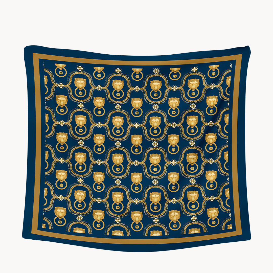 The Mvintage Lion Ħabbata Silk Scarf