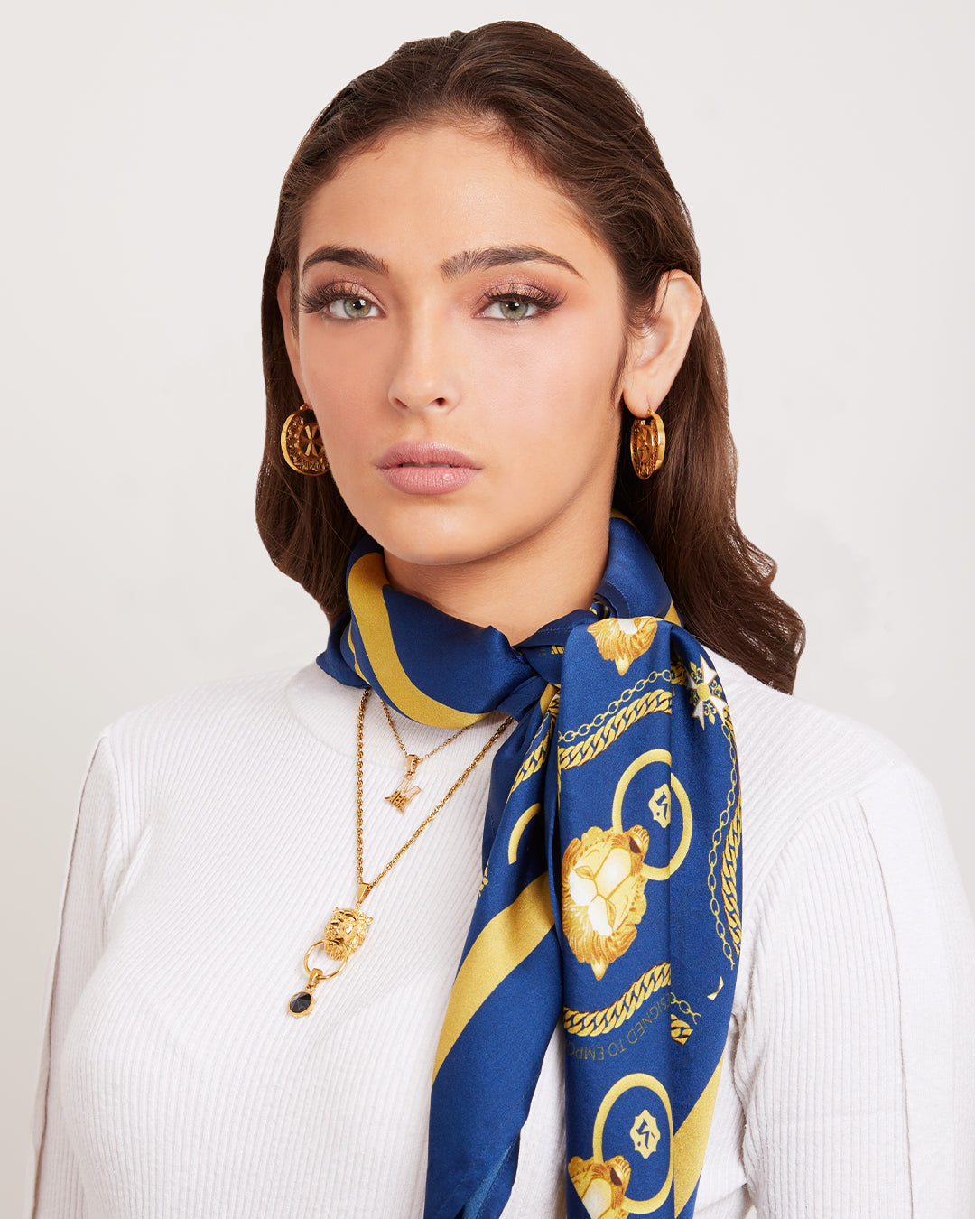 The Mvintage Lion Ħabbata Silk Scarf