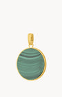 Optimism Stone Malachite Statement Pendant, Gold