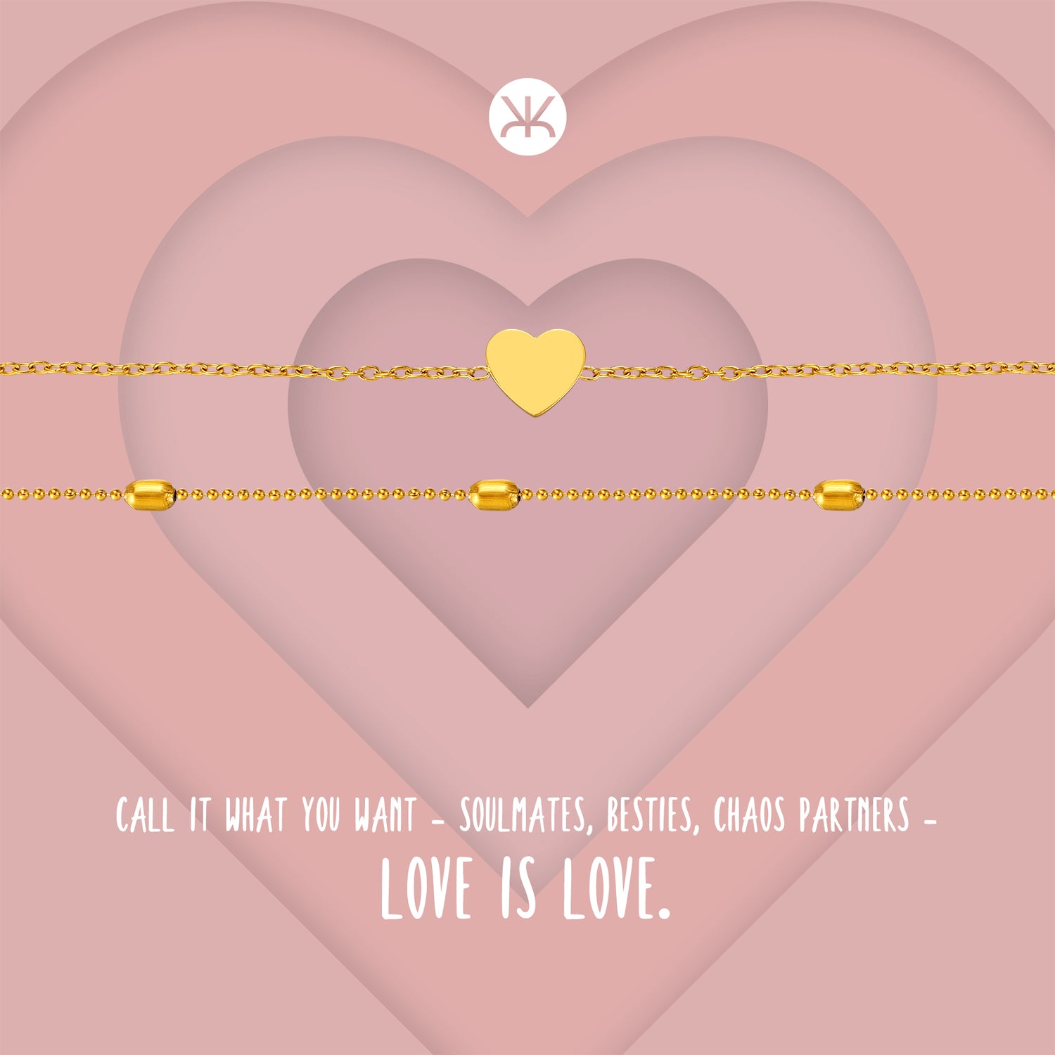 Beaded Love Heart Bracelet