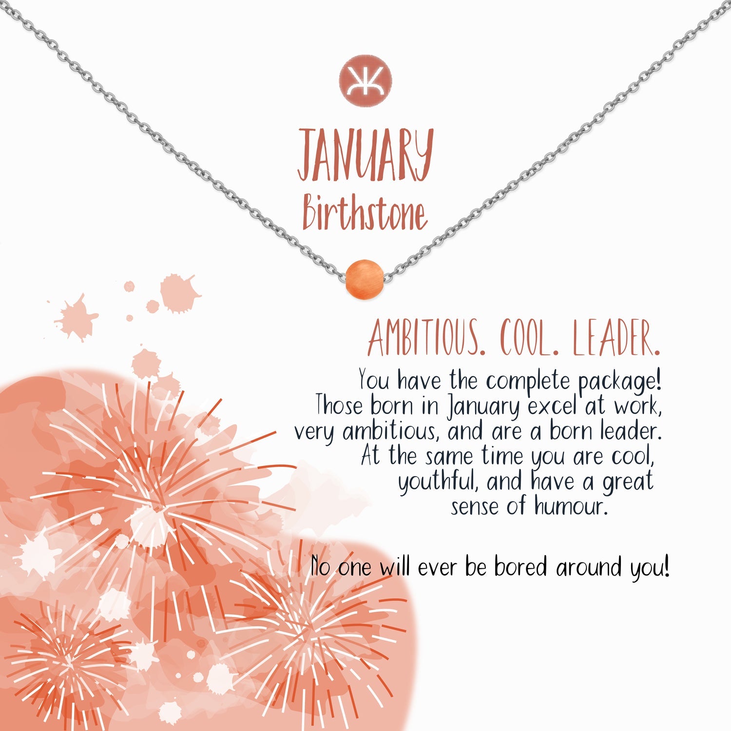 January Necklace, Silver