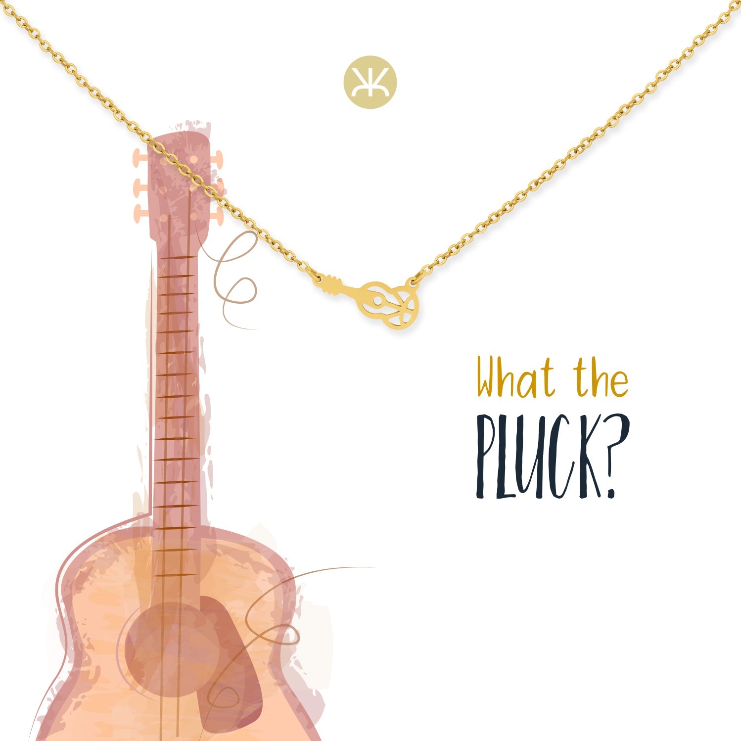 Guitar Necklace, Gold