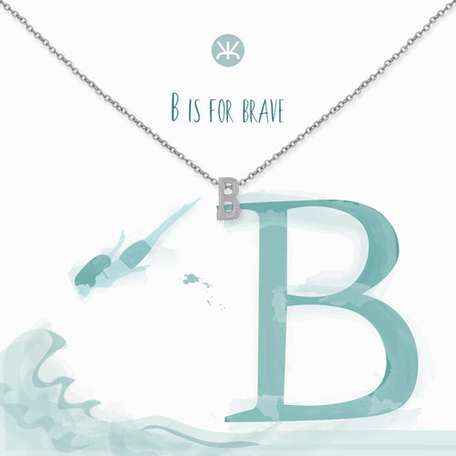 B Silver Necklace